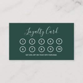 Cartão De Fidelidade Logotipo comercial Empresa moderna do Emerald Prof