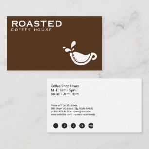 Cartão De Fidelidade Logotipo da copa do café