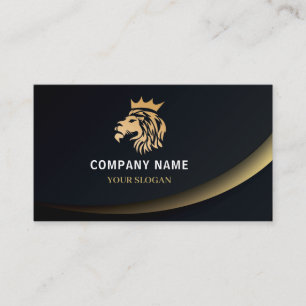 Cartão De Fidelidade Logotipo de Leão Elegante Profissional