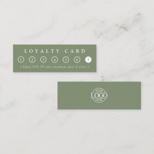 Cartão De Fidelidade Logotipo de Negócios de Salão Minimalista Simples 
