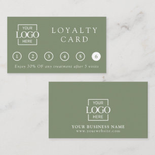 Cartão De Fidelidade Logotipo de Negócios Profissional Elegante Moderno