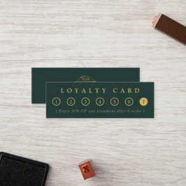 Cartão De Fidelidade Logotipo de Salão de Negócios Simples Minimalista 