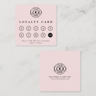 Cartão De Fidelidade Logotipo Empresarial Personalizado Simples Moderno