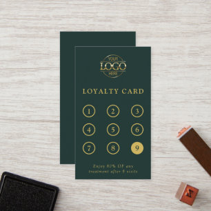 Cartão De Fidelidade Logotipo Minimalista Elegante Personalizado para P