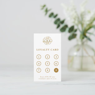 Cartão De Fidelidade Logotipo Minimalista Elegante Personalizado para P