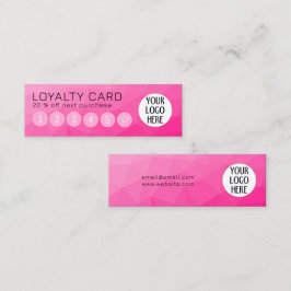 Cartão De Fidelidade Logotipo Personalizado de Malha Geométrica do Grad