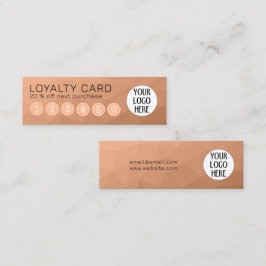 Cartão De Fidelidade Logotipo Personalizado de Padrão Geométrico de Gra