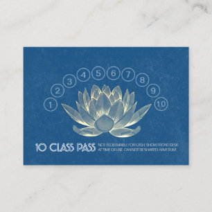 Cartão De Fidelidade Lotus de Compromisso de Lealdade de Classe do Yoga