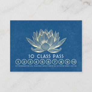 Cartão De Fidelidade Lotus de Compromisso de Lealdade de Classe do Yoga