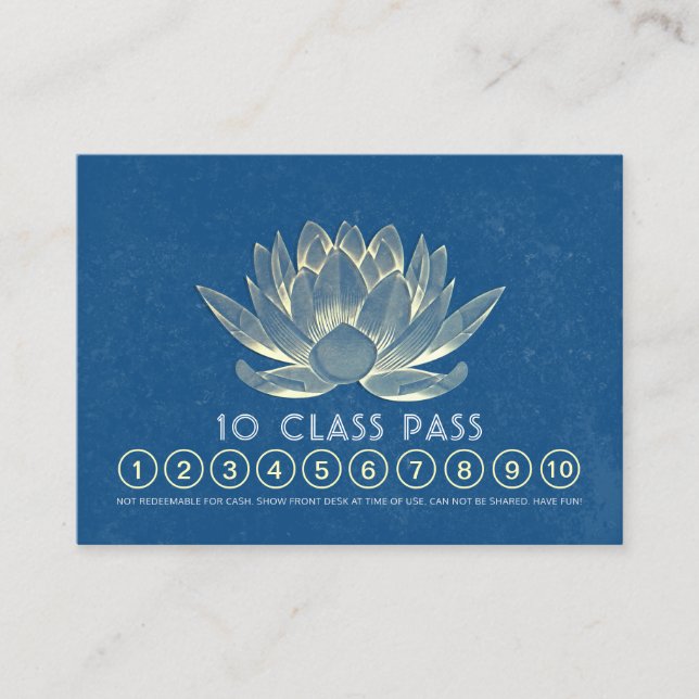 Cartão De Fidelidade Lotus de Compromisso de Lealdade de Classe do Yoga (Frente)