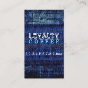 Cartão De Fidelidade Loyalty Café Burlap Look #10