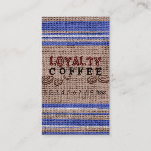 Cartão De Fidelidade Loyalty Café Burlap Look #4
