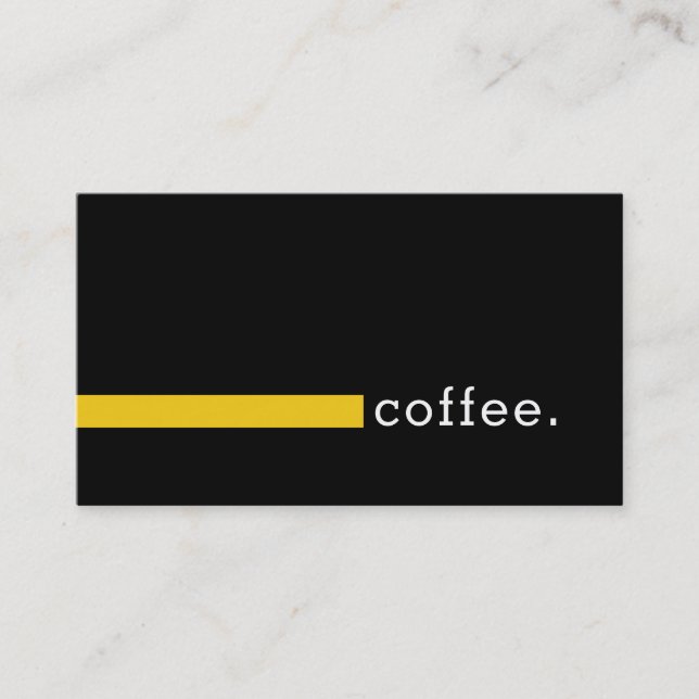 Cartão De Fidelidade Loyalty Café Punch Plain Black Modern Jonquil (Frente)