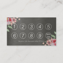 Cartão De Fidelidade Loyalty Card Vintage Floral Makeup & Hair Stylist