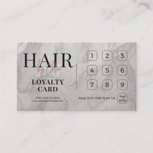 Cartão De Fidelidade Luxo Mármore Rosa Ouro Med Spa QR Referência