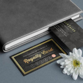 Cartão De Fidelidade Luxury Black Dourado Makeup Beauty Hair Lealdade S