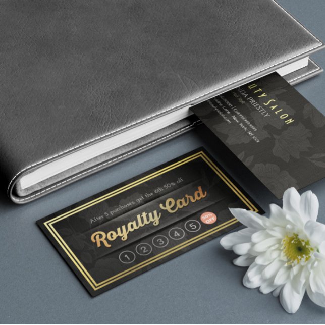 Cartão De Fidelidade Luxury Black Dourado Makeup Beauty Hair Lealdade S (Criador carregado)