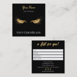 Cartão De Fidelidade Luxury Lash Technician Gift Certificate Card