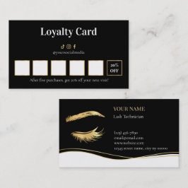 Cartão De Fidelidade Luxury Lash Technician Loyalty Card
