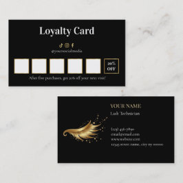 Cartão De Fidelidade Luxury Lash Technician Loyalty Card