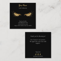 Luxury Lash Technician Thank you Card