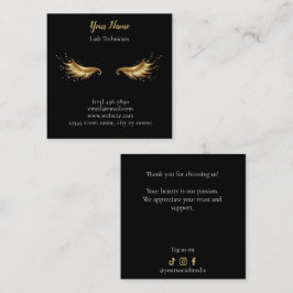 Cartão De Fidelidade Luxury Lash Technician Thank you Card
