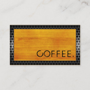 Cartão De Fidelidade Madeira de café de lealdade parece metal moderno #