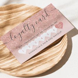 Cartão De Fidelidade magro rosa dourado magro elegante ombre