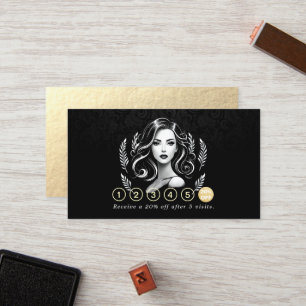 Cartão De Fidelidade Makeup Artist Hair Stylist Beauty Salon Lash Brows