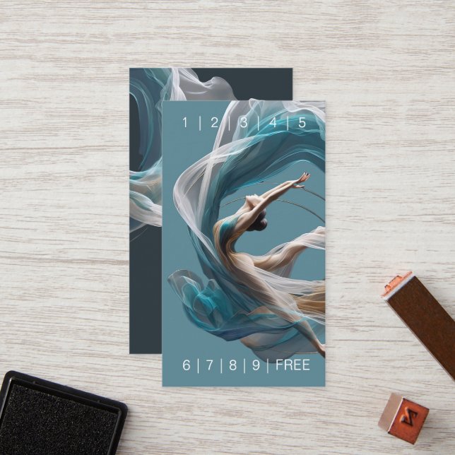 Cartão De Fidelidade Malhação de pilotos instrutores de ioga aérea voad (Frente/Verso In Situ)