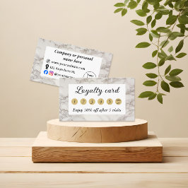 Cartão De Fidelidade Mármore bege