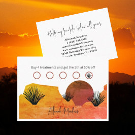 Cartão De Fidelidade Meditação da Lua Desértica Suave