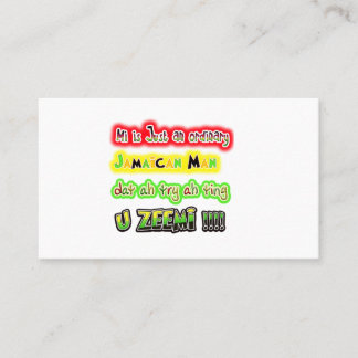 Cartão De Fidelidade Mi Só um jamaicano comum que tenta uma coisa