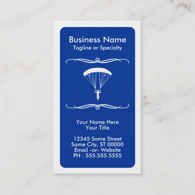 cartão de fidelidade mod skydiver (Frente)