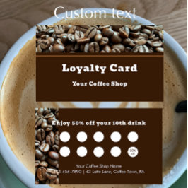 Cartão De Fidelidade Modern Coffee Shop Discount Reward Customer