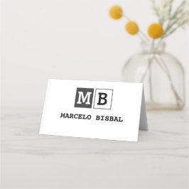 Cartão De Fidelidade Modern Minimal Typography White Paper Square