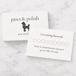 Cartão De Fidelidade Modern Neutral Dog Groomer Loyalty Card | Editable