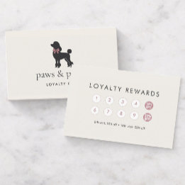 Cartão De Fidelidade Modern Neutral Dog Groomer Loyalty Card | Editable
