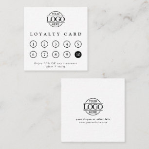 Cartão De Fidelidade Modern Simple Professional Custom Business Logo 
