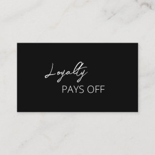 Cartão De Fidelidade Moderno Elegante Simples