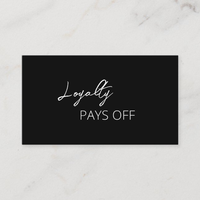 Cartão De Fidelidade Moderno Elegante Simples (Frente)