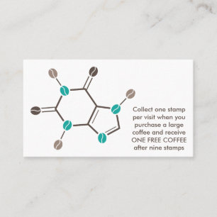 Cartão De Fidelidade molécula de café