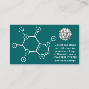 Cartão De Fidelidade molécula de café (cor personalizável)