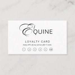 Cartão De Fidelidade Monograma - Letra E Cavalo