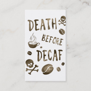 Cartão De Fidelidade morte antes de decaf bokeh