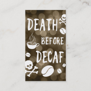 Cartão De Fidelidade morte antes de decaf bokeh