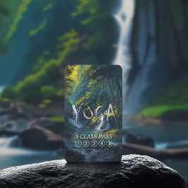 Cartão De Fidelidade Nature YOGA Texto Oculto Reiki Master 5 Classe Pas