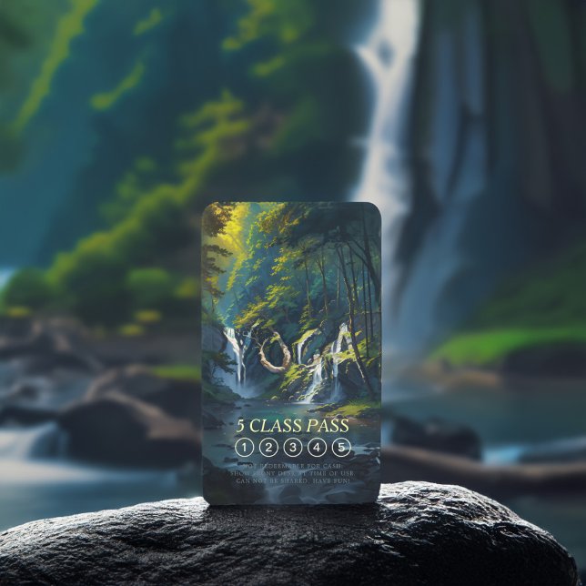 Cartão De Fidelidade Nature YOGA Texto Oculto Reiki Master 5 Classe Pas (Criador carregado)