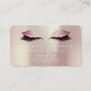 Cartão De Fidelidade Nina Loyalty Card 6 Links Rosa cor-de-rosa Dourado