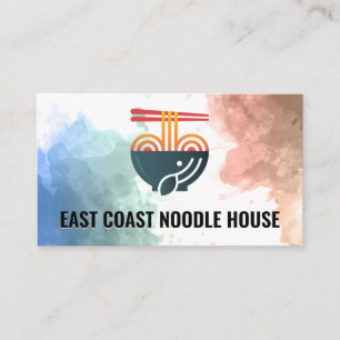 Cartão De Fidelidade Noodle Bowl e Chopsticks Cuisina